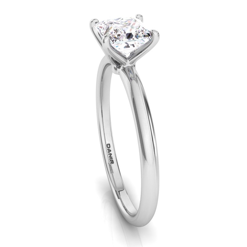 18K White Gold <br> Melodie Engagement Ring White Gold Princess