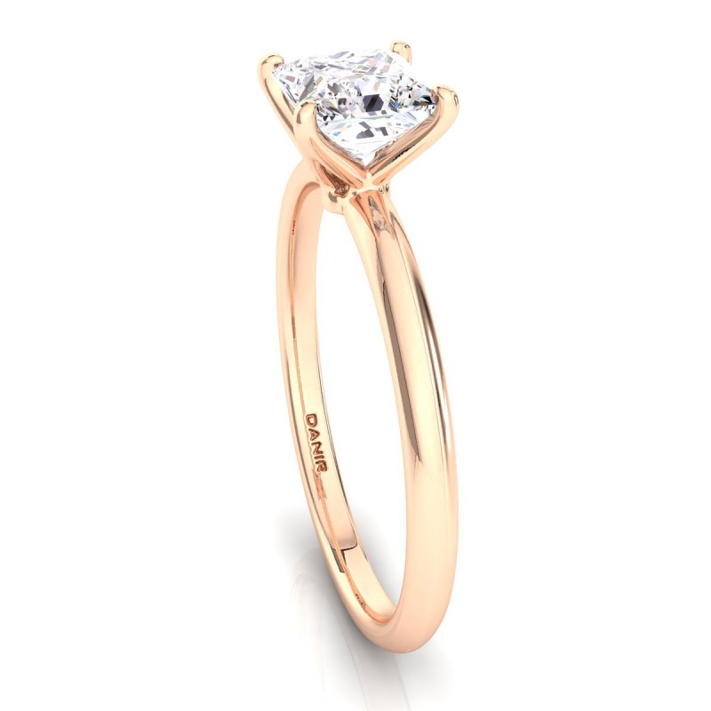18K ROSE Gold <br> Melodie Engagement Ring Rose Gold Princess