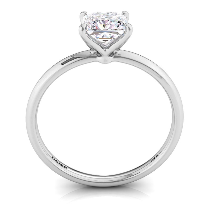 18K White Gold <br> Melodie Engagement Ring White Gold Princess