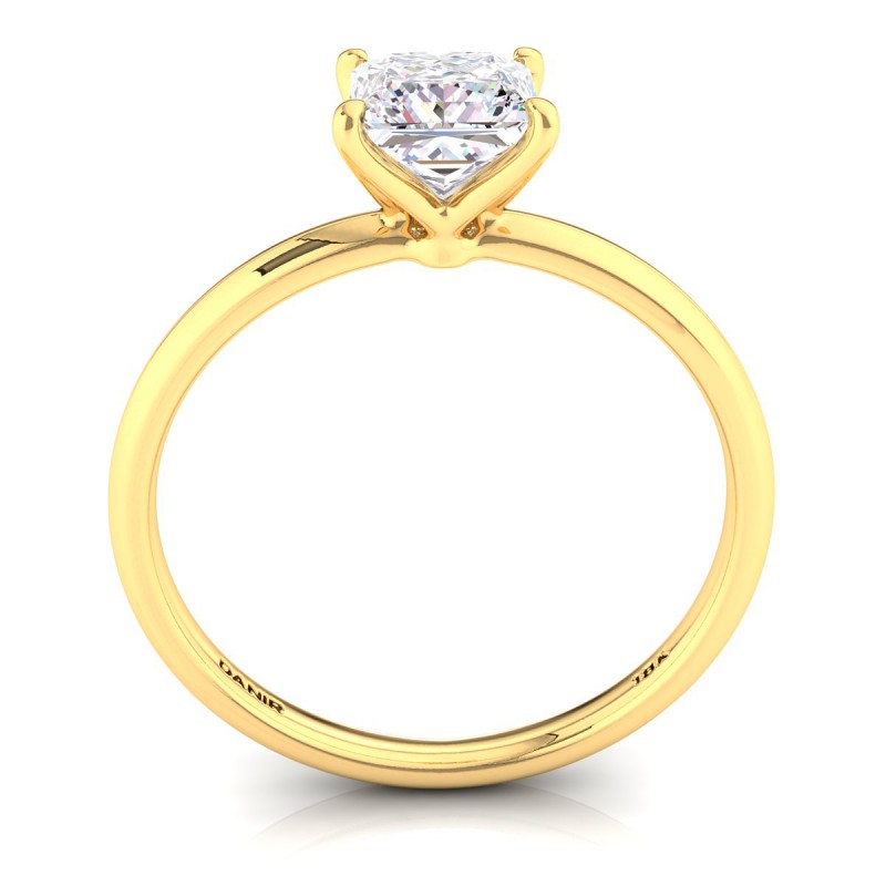 18K Yellow Gold <br> Melodie Engagement Ring Yellow Gold Princess
