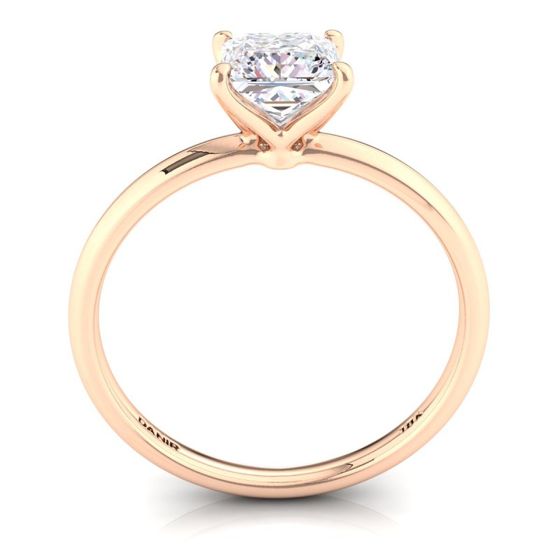18K ROSE Gold <br> Melodie Engagement Ring Rose Gold Princess