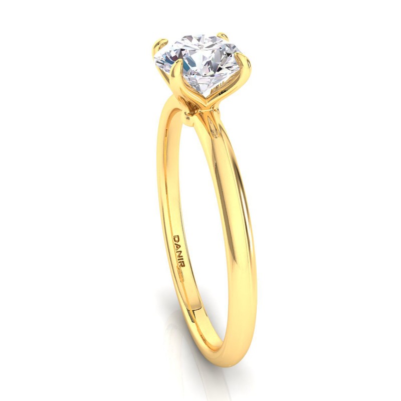 Melodie Engagement Ring Yellow Gold Round