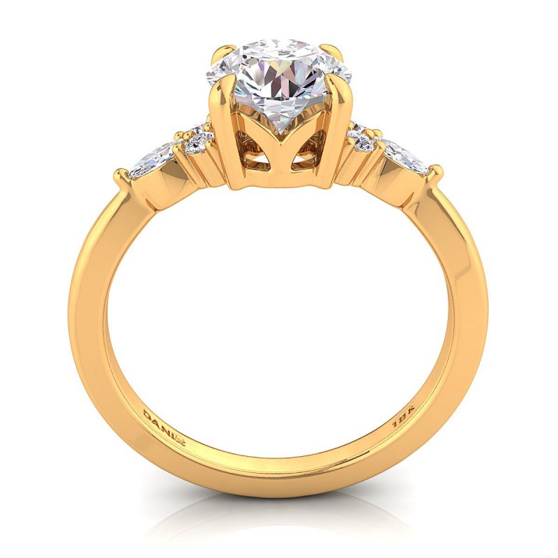 18K Yellow Gold <br> Nadia Diamond Engagement Ring Yellow Gold 