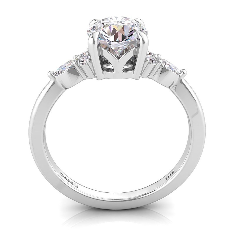 18K White Gold <br> Nadia Diamond Engagement Ring White Gold 