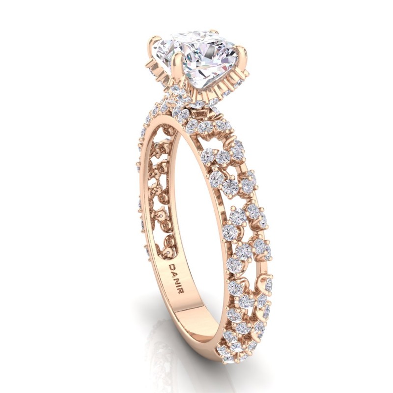 18K ROSE Gold <br> Niva Diamond Engagement Ring Rose Gold 