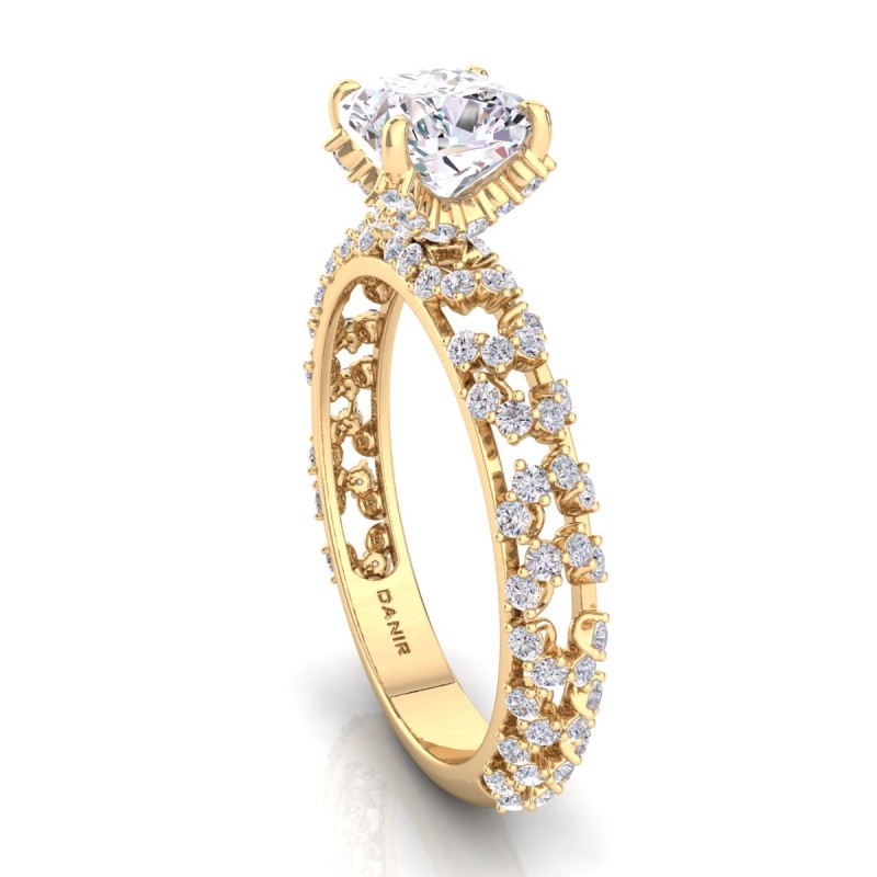 18K Yellow Gold <br> Niva Diamond Engagement Ring Yellow Gold 
