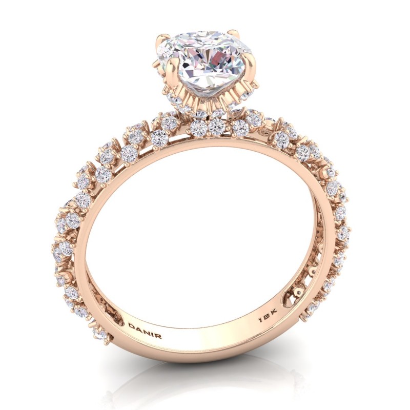 18K ROSE Gold <br> Niva Diamond Engagement Ring Rose Gold 