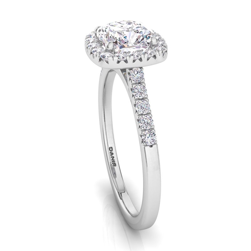 Odyssee Diamond Engagement Ring Cushion White Gold 