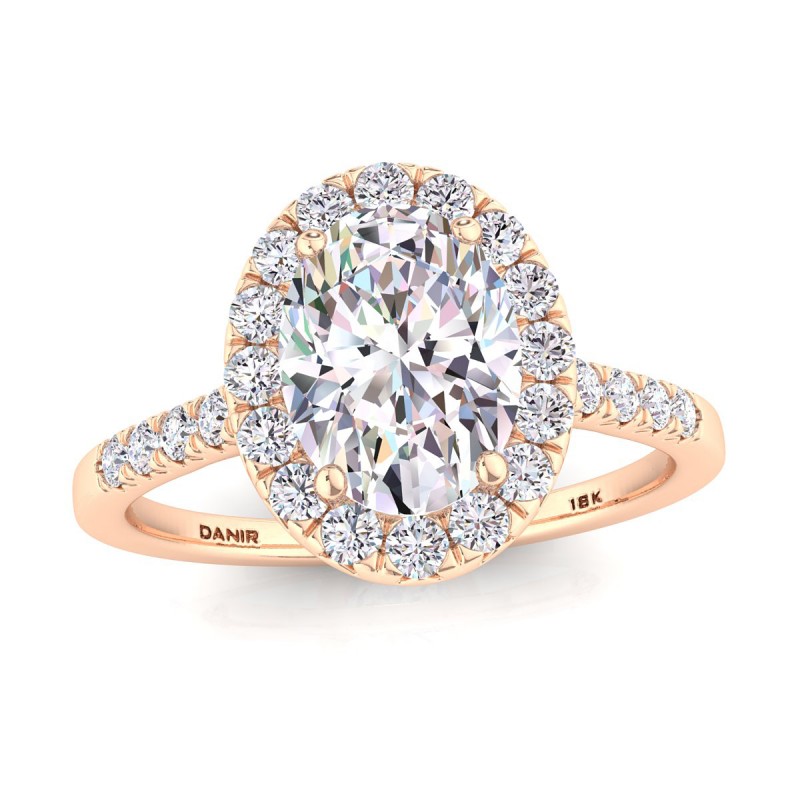 Odyssee Diamond Engagement Ring Oval Rose Gold 