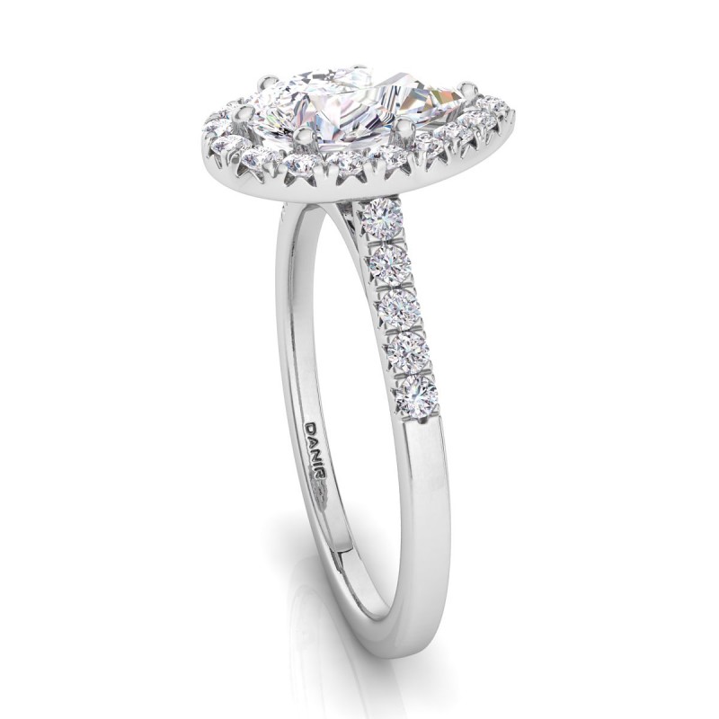 18K White Gold <br> Odyssee Diamond Engagement Ring Pear White Gold 