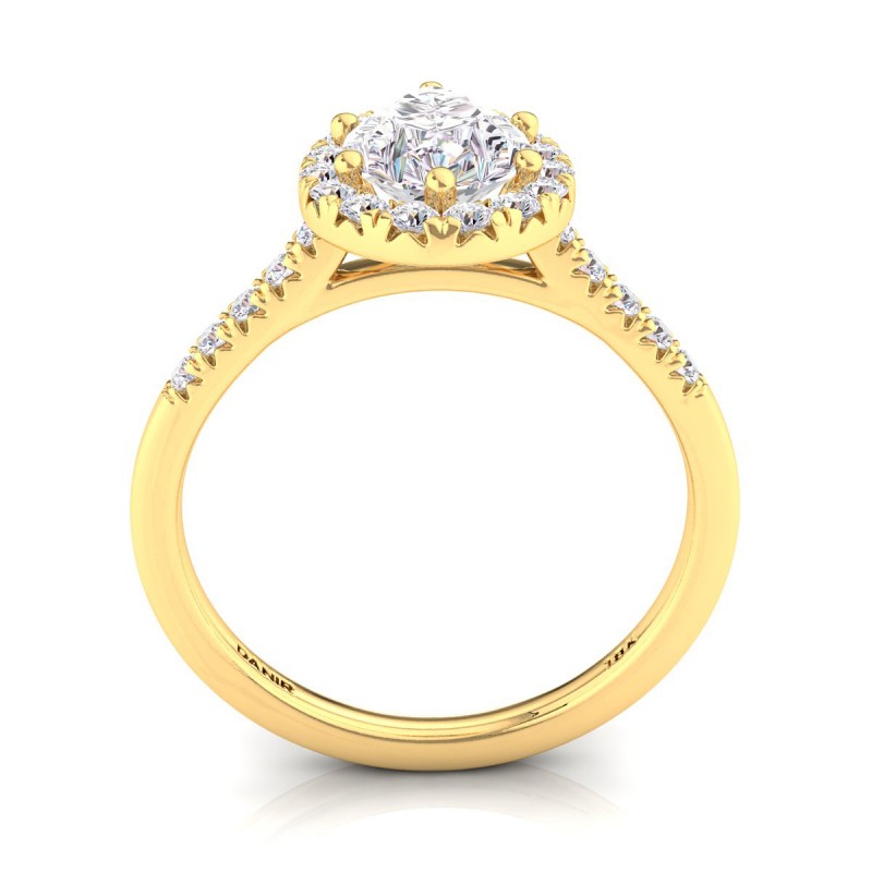 18K Yellow Gold <br> Odyssee Diamond Engagement Ring Pear Yellow Gold 