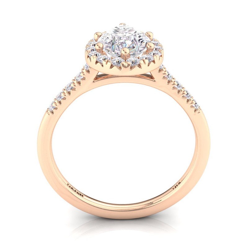 18K ROSE Gold <br> Odyssee Diamond Engagement Ring Pear Rose Gold 