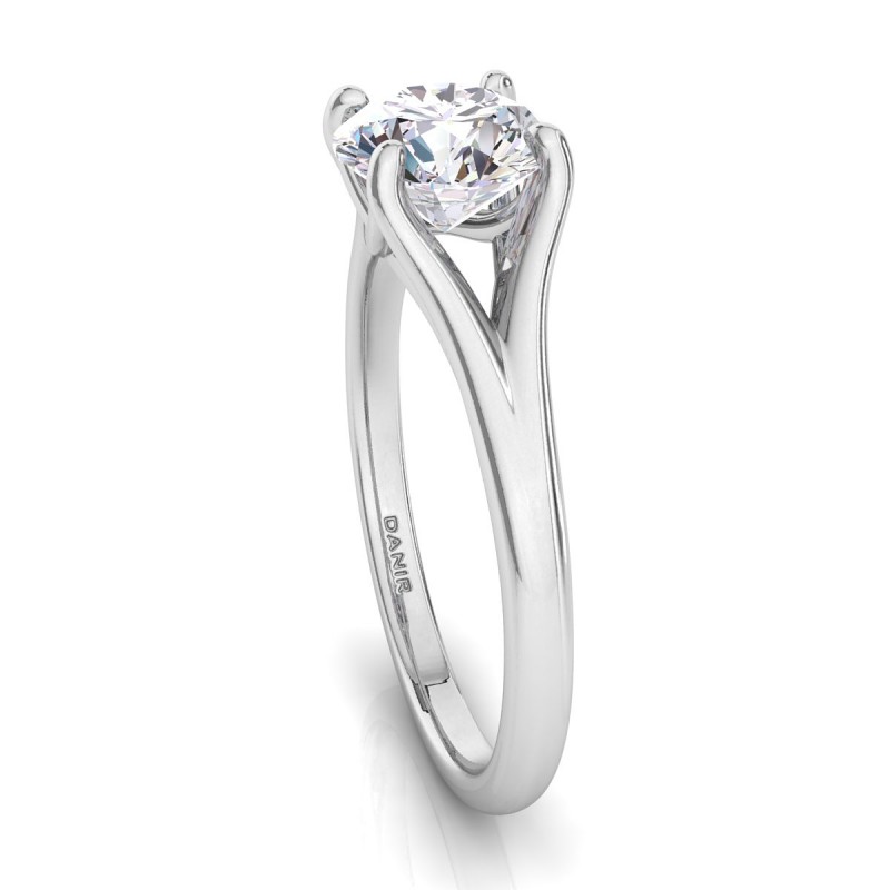 18K White Gold <br> Reve Diamond Engagement Ring Round White Gold 