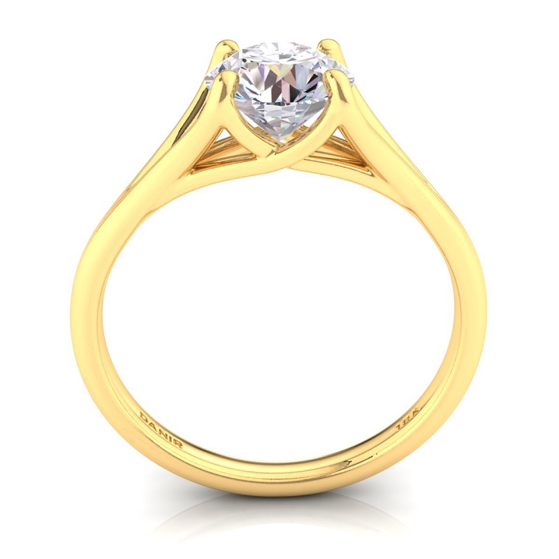 Reve Diamond Engagement Ring Round Yellow Gold 