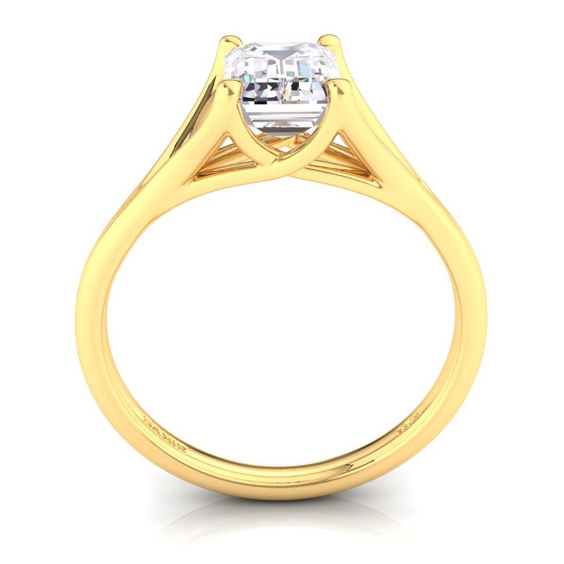 18K Yellow Gold <br> Reve Diamond Engagement Ring Emerald Yellow Gold 