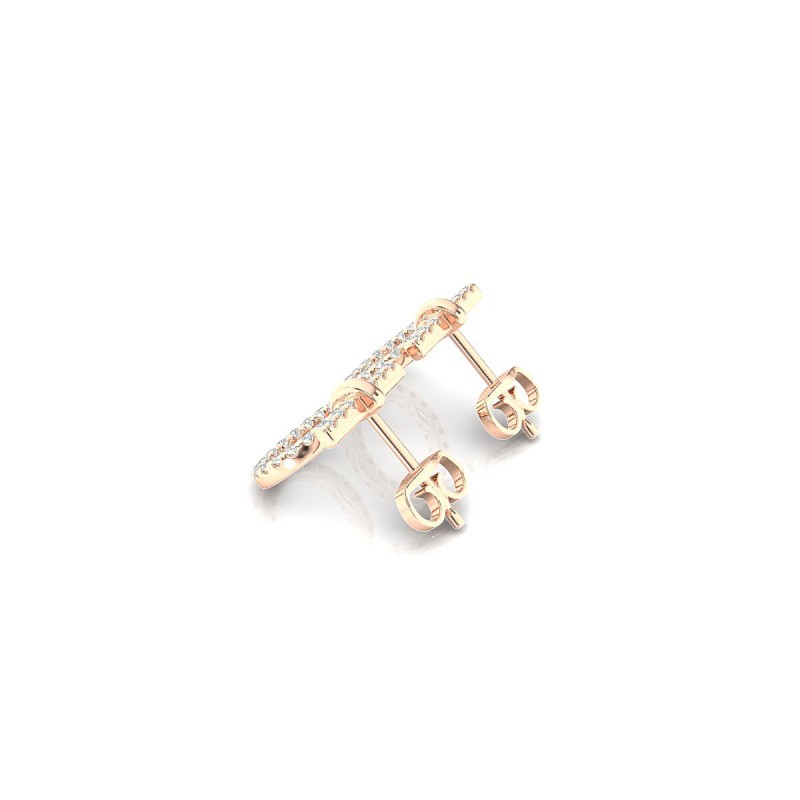 18K Rose Gold Serendipity Diamond Earrings