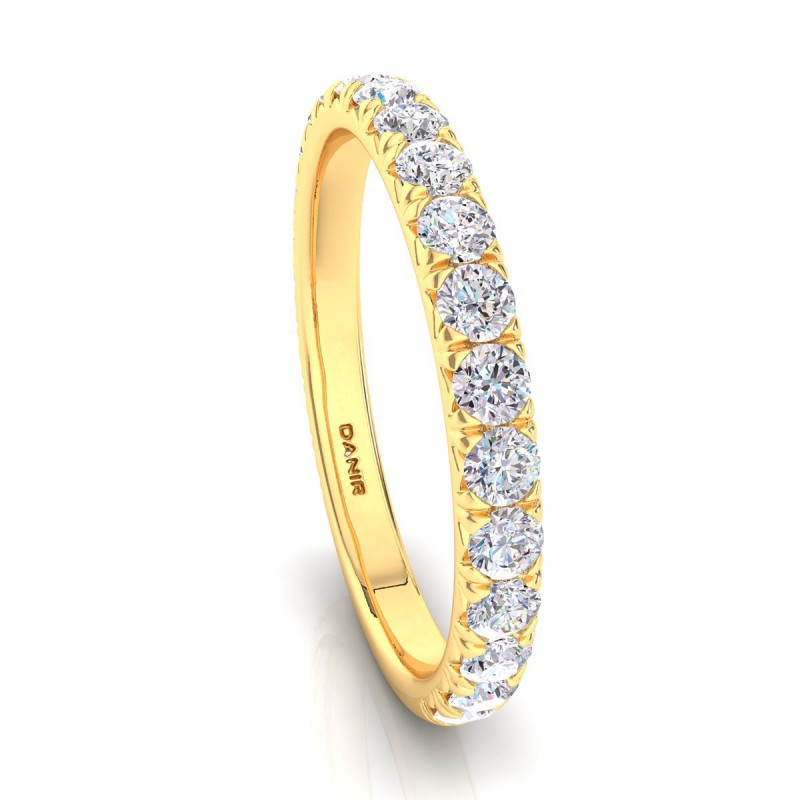 18K Yellow Gold Luxe Sierra Diamond Eternity Ring