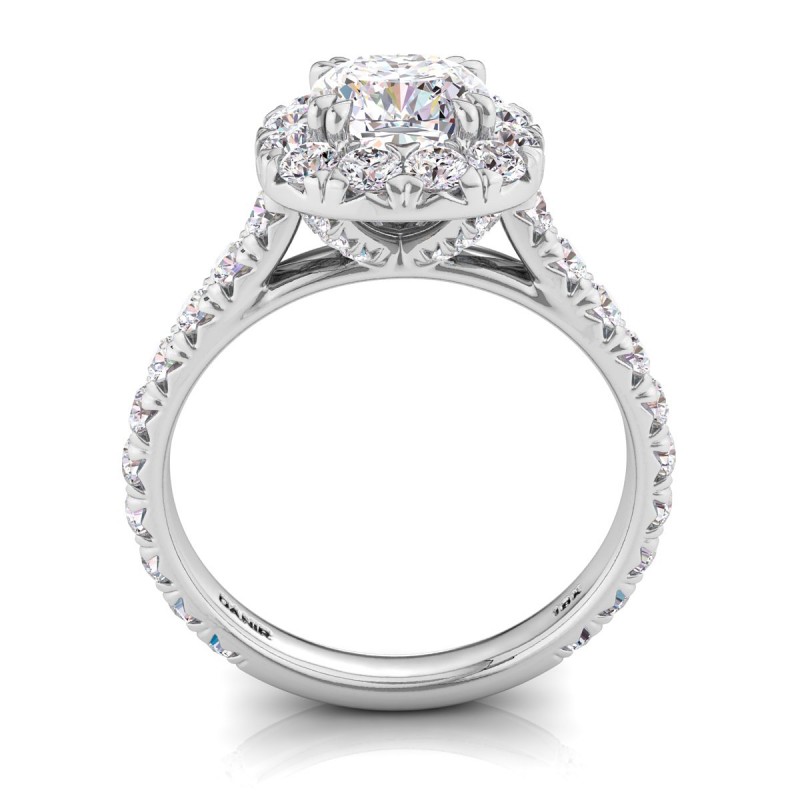 Platinum <br> Luxe Sierra Diamond Engagement Ring Cushion Platinum
