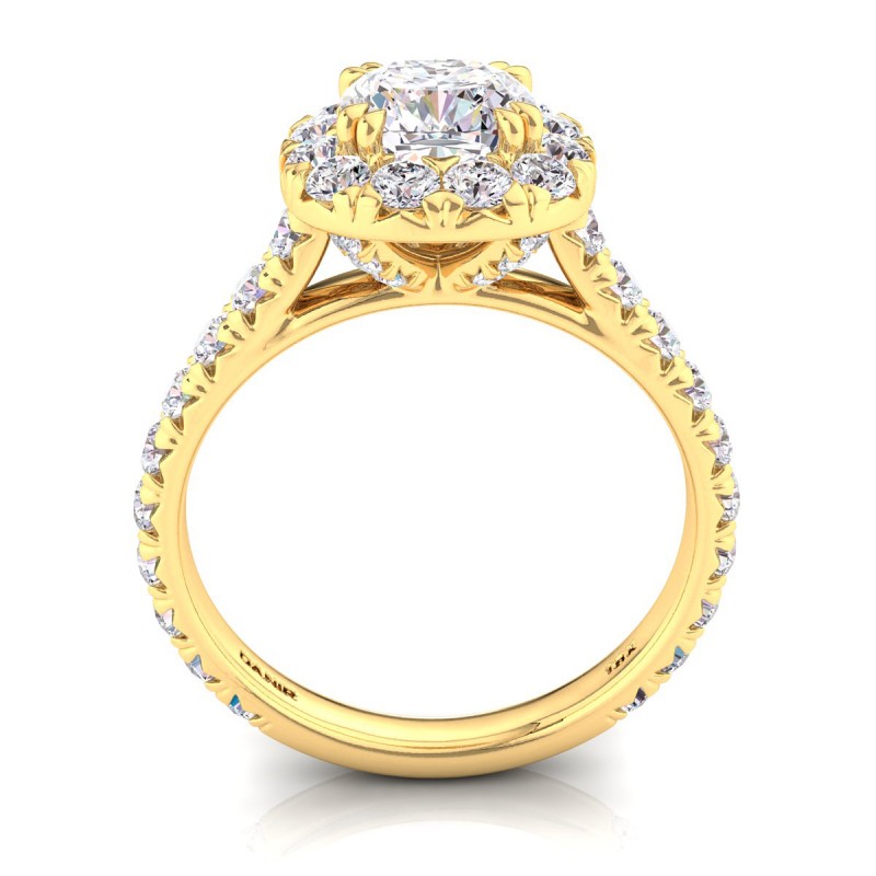 18K Yellow Gold <br> Luxe Sierra Diamond Engagement Ring Cushion Yellow Gold