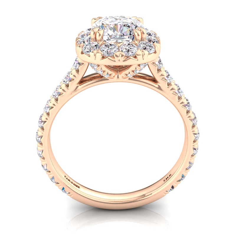 Luxe Sierra Diamond Engagement Ring Cushion Rose Gold