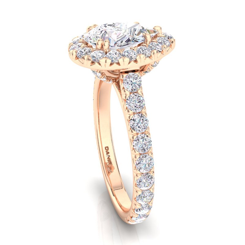 18K ROSE Gold <br> Luxe Sierra Diamond Engagement Ring Pear Rose Gold