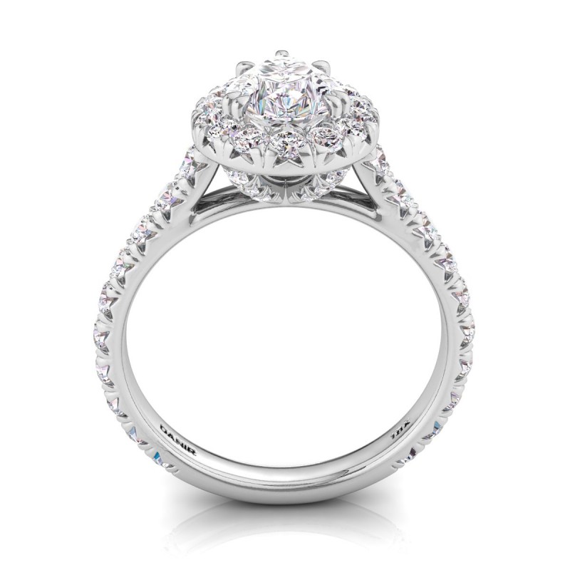 Luxe Sierra Diamond Engagement Ring Pear Platinum