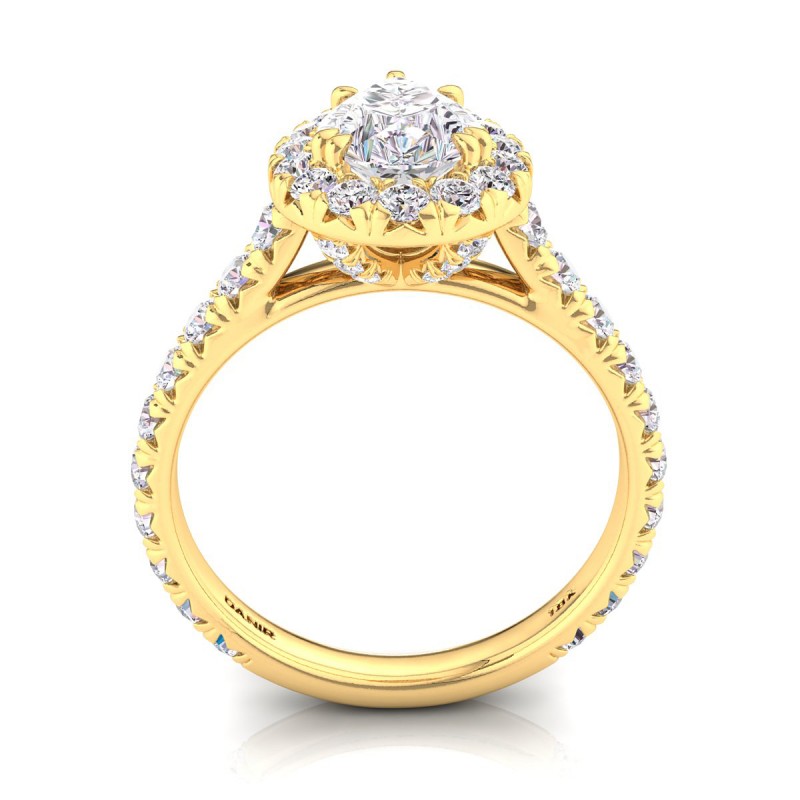 Luxe Sierra Diamond Engagement Ring Pear Yellow Gold