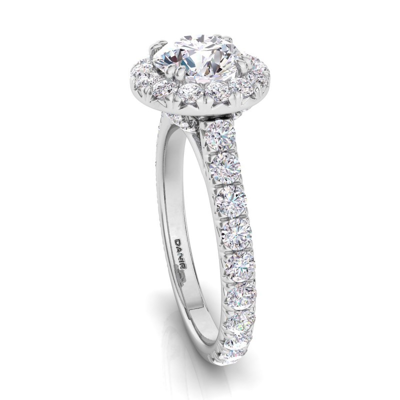 Luxe Sierra Diamond Engagement Ring Round Platinum