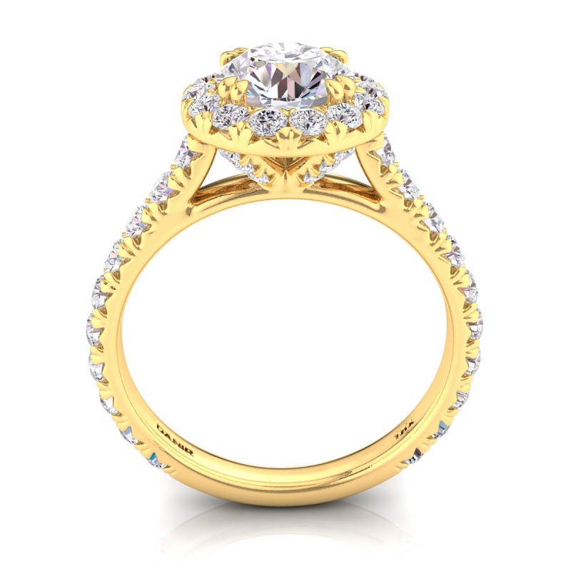Luxe Sierra Diamond Engagement Ring Round Yellow Gold