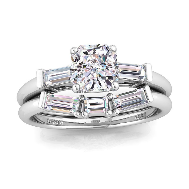18K White Gold Tapered Baguette Diamond Eternity Ring