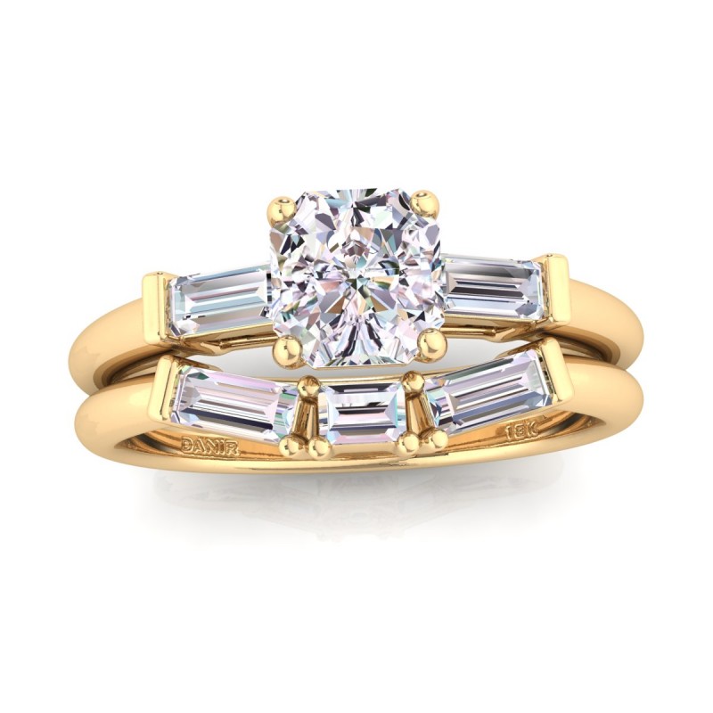 18K Yellow Gold Tapered Baguette Diamond Eternity Ring