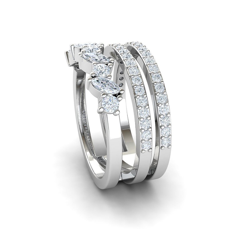 18K White Gold Linnea Marquise Diamond Ring