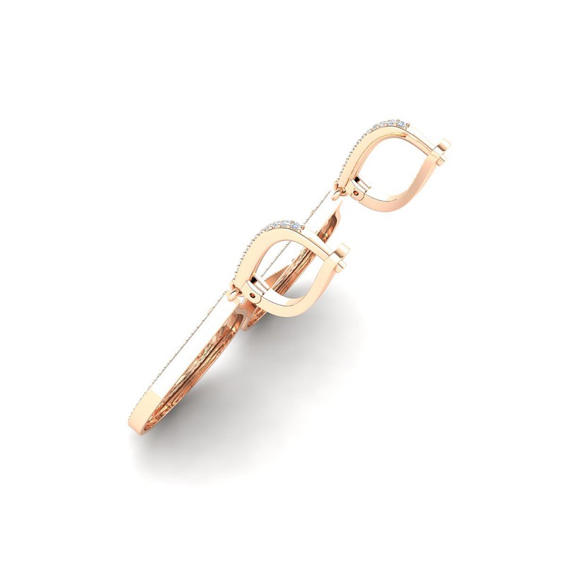 18K Rose Gold Triple Pear Drop Diamond Earrings