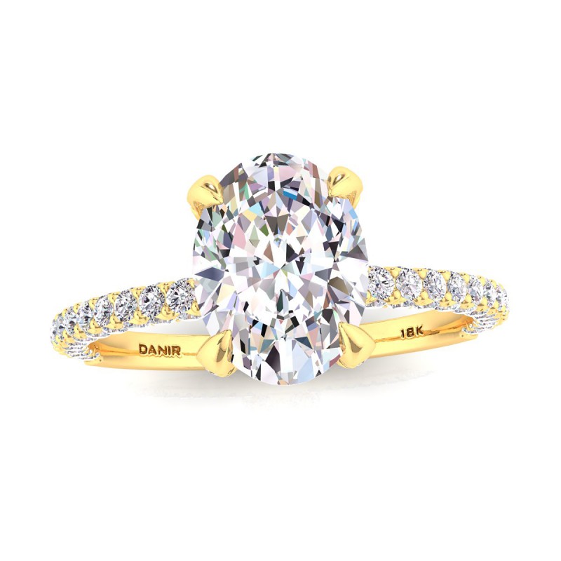 Valentina Diamond Engagement Ring Oval Yellow Gold
