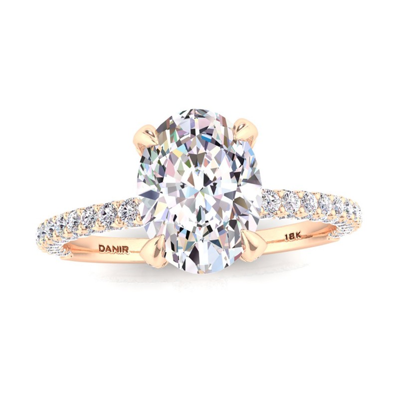 Valentina Diamond Engagement Ring Oval Rose Gold