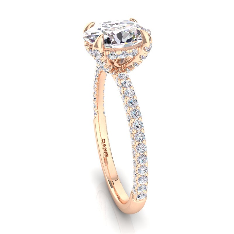 Valentina Diamond Engagement Ring Oval Rose Gold