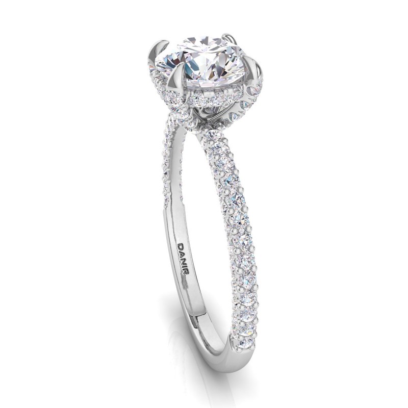 Valentina Diamond Engagement Ring Round White Gold