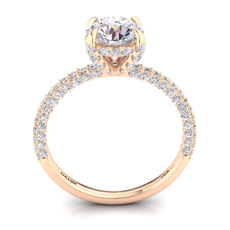 18K ROSE Gold <br> Valentina Diamond Engagement Ring Round Rose Gold