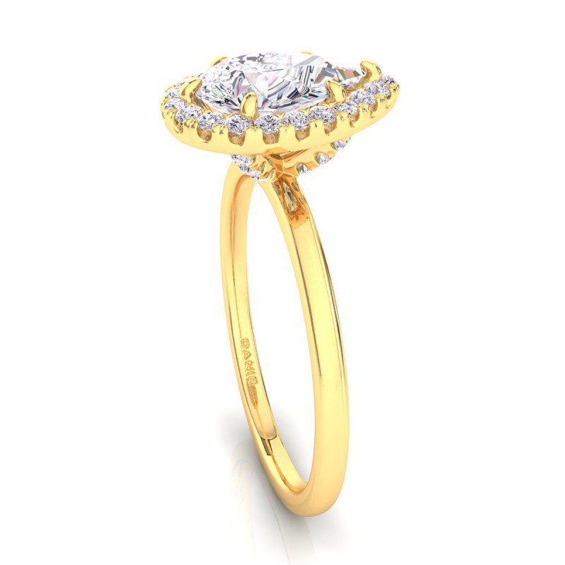 Vivienne Diamond Engagement Ring Pear Yellow Gold