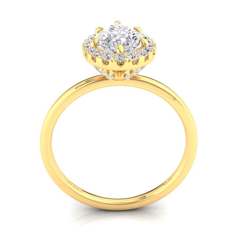 18K Yellow Gold <br> Vivienne Diamond Engagement Ring Pear Yellow Gold