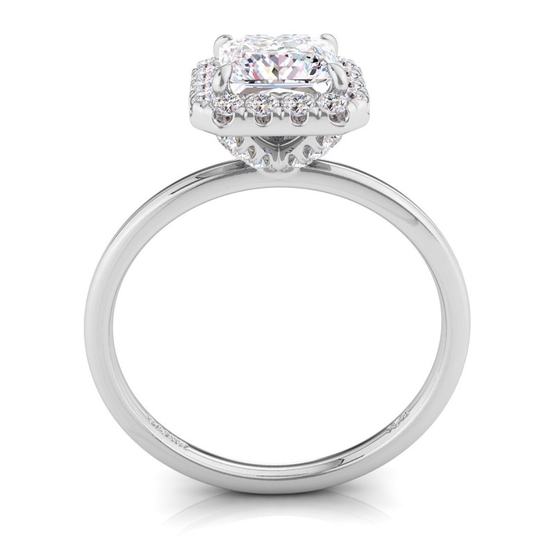 18K White Gold <br> Vivienne Diamond Engagement Ring Princess White Gold