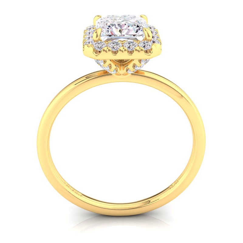 18K Yellow Gold <br> Vivienne Diamond Engagement Ring Princess Yellow Gold